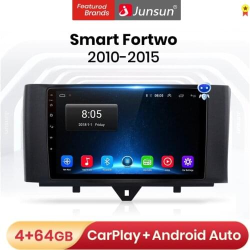 Junsun V1 Pro 4G Android 10.0 4G+64G Car Radio Multimedia Player For Benz Smart Fortwo 2 2010 - 2015 GPS Navigation no 2din dvd