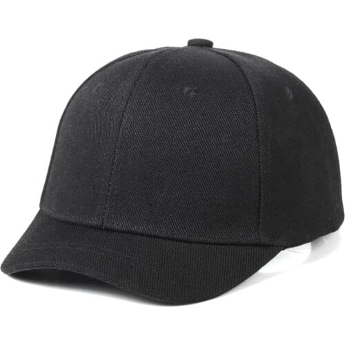 Men Womens Plain Hat Blank Short Bill Baseball Cap Strap Back Twill Cap Classic Style Black Blue Beige Grey Red Purple