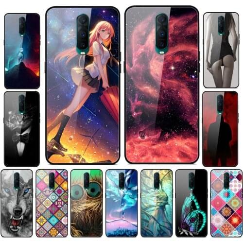 Case For OPPO RX17 Pro Cover Tempered Glass Printed Hard Phone Case For OPPO RX17 Neo Case Bumper RX17Neo RX 17 Pro Fundas Shell