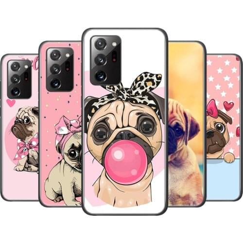 Animal Cute Pug Dog For Samsung Galaxy A01 A11 A12 A21 A21S A31 A41 A42 A51 A71 A32 A52 A72 A02S UW Phone Case