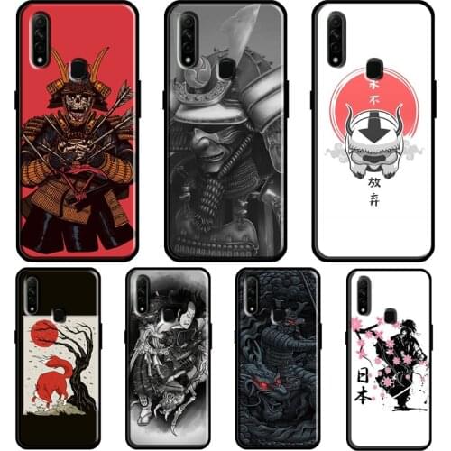 Japanese Style Samurai Art For OPPO A52 A72 Find X3 Pro Reno 2 Z A3S A5S A15 A83 A31 A53 A9 A5 2020 F5 F7 Phone Cover