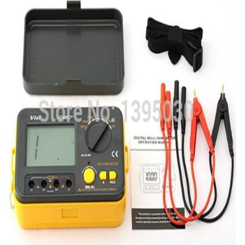 1pcs VC480C+ digital Low resistance tester wide measuring range 0.01Mohm to 2Kohm Mili-ohm HiTester digital microohm meter