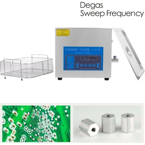 Digital Ultrasonic Washer 15L Degassing Oil Rust Degreaser Rinse Time Heat Set Mother Board Hardware Mold Ultrason Sonic Cleaner