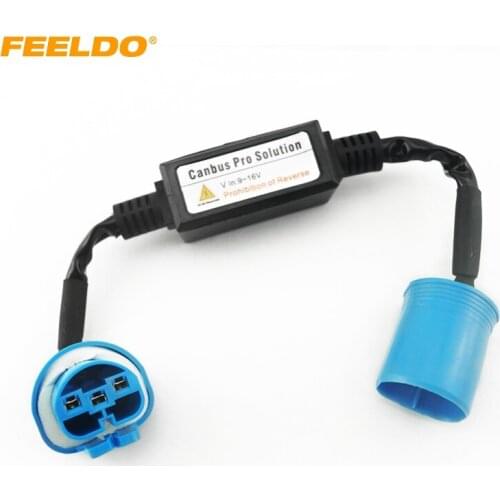 FEELDO 2Pcs Car HID Xenon Warning Canceller Error Free Decoder for All 9004 9007 High Low Beam HID Xenon Headlight