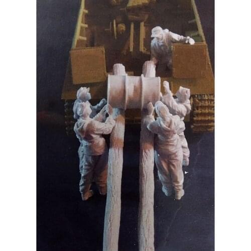 Resin Figure 1/35 ancient man crew include 5 (NO CAR ) Model Unassambled Unpainted Figure Building Kit