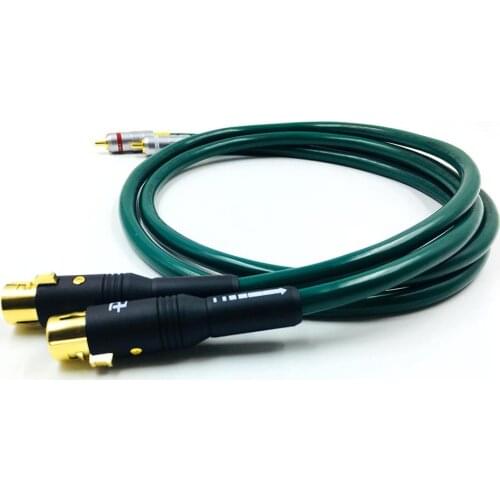 Hi-end HIFI Pair FA-220 OCC RCA to XLR Cable 3 Pin 2 XLR female to 2RCA Audio Cable