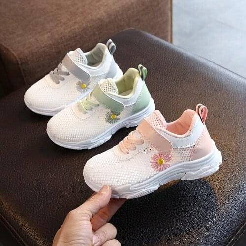 2020 New Summer Autumn Baby Running Kids Shoes Breathable Daisies Mesh Shose Casual Boys/girls Shoes Non-slip Children Sneakers