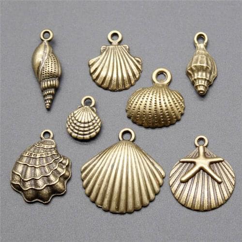 Hot 20pcs Small Shell Charms For Bracelet Necklace Jewelry Diy Craft Accessory
