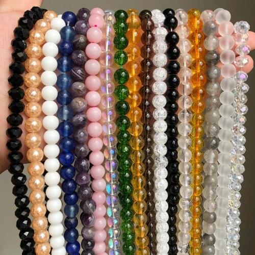 Natural Clear Rock Crystal Quartz Beads Smoky Rose Quartz Amethysts Citrines Glass Beads for Jewelry Making DIY Bracelet 15