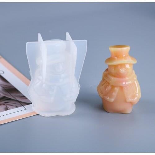 NOT AS LONG diy Epoxy Molds 6 Christmas Three-dimensional Doll Molds Silicone Molds Handmade Home Decoration Jewelry Resin Molds