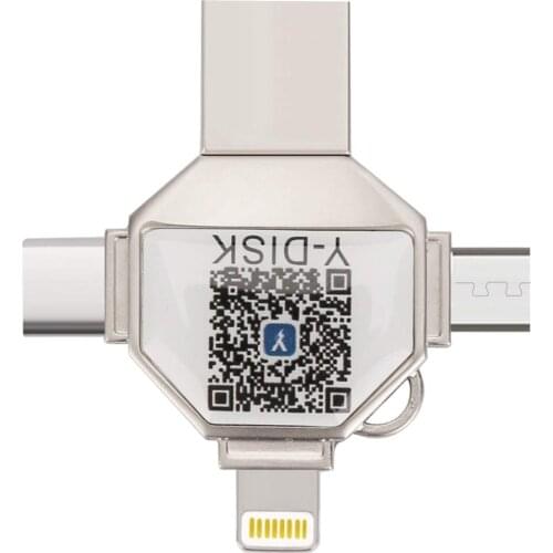 OTG Usb Flash Drive for iPhone 256G 512G 64G USB 3.0 Memory Stick External Storage for iOS/Android/Type C/Windows Device 4 in 1