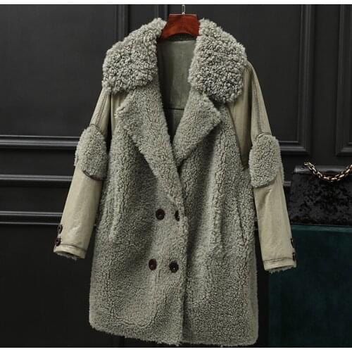 Fur Coat Female Real Vintage Long Sheep Shearing Jacket Women Autumn Winter Clothes 2020 Korean 100% Wool Fur Coats Hiver 18105