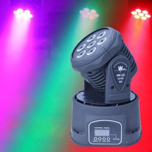 Moving Head Light 7x10W LED 4In1 Full Color DMX512 Effect Lamp Dj Light for Indoor Disco KTV Club Party