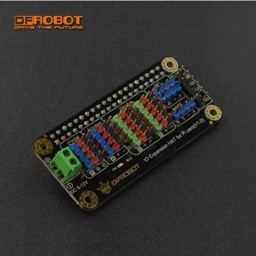 DFRobot IO Expansion HAT for Raspberry Pi Zero W MCU STM32F030 with PWM I2C UART SPI ports compatible with Pi 2/3/4 Model B/B
