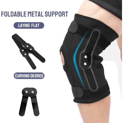 Adjustable Breathable Knee Brace Orthopedic Stabilizer Knee Pads Support Guard with Inner Flexible Hinge Sports Knee Pads