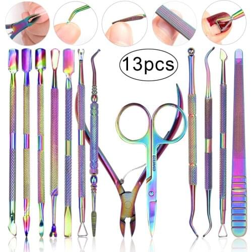 Cuticle Forceps Nail Cuticle Stainless Steel Cuticle Manicure Scissors Nipper Clipper Cuthead Pusher Professional Nail Scissors