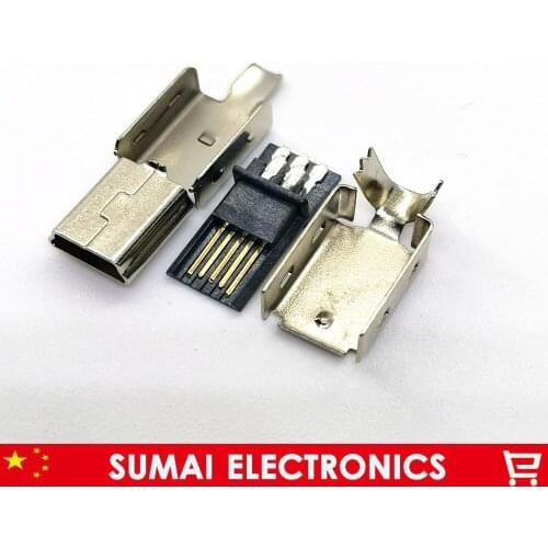 50 sets Mini USB plug connector 5Pin male 3/set,Mini USB-5P plug 3 in 1