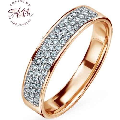 SKM 14k rose gold rings for women rings wedding rings designer Anniversary Luxury Fine Jewelry