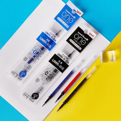 3pcs Japanese UNI UMR-38S/05S Gel Pen Refill 0.5/0.38 Student Notes Multicolor Large Capacity Bullet Refill for UMN-S-38/05