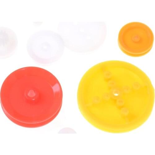 Mixed 7pcs/set Belt Pulley Pack Select 7 Models Plastic Gear Bag Drive Accessories For DIY Toy Car Accessories