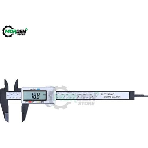 Carbon Fiber 150mm 6Inch LCD Digital Electronic Vernier Caliper Gauge Micrometer Measuring Tool Digital Tools Calipers