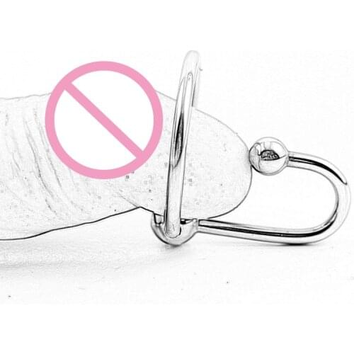 Urethral Penis Plug with Glans Ring Trap Your Cock Head In Ruthless Stainless Steel Urethral Dilator Male Chastity Device
