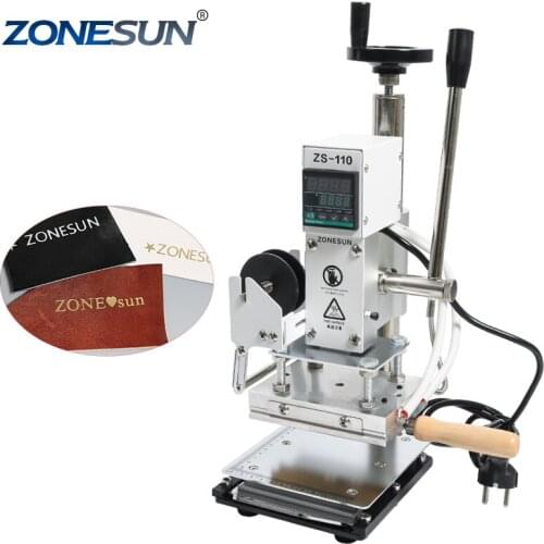 ZS110 slideable workbench Digital hot foil stamping machine leather embossing bronzing tool for wood wood PVC paper DIY