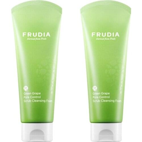 [1+1] Cleansing Foam - Green Grape Pore Control Scrub Frudia Moisture Soothing Essence Face Skin Care Korea Cosmetic Cleanser