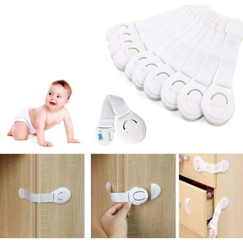 10pcs Child Safety Cabinet Lock Baby Proof Security Protector Drawer Door Cabinet Lock Plastic Protection Kids Safety Door Lock