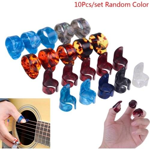 10pcs/set Guitar Thumb And Index Finger Pick Mediator Thumb Finger Pick Guitar Accessories
