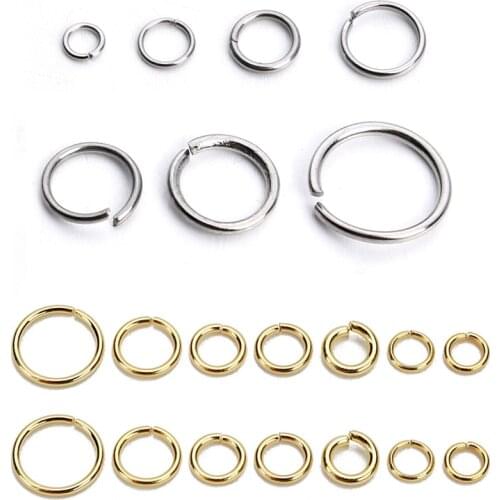 1 Pack Stainless Steel Open Jump Ring Gold Silver Double Loop Split Ring Connector for DIY Necklace Jewelry Supplier