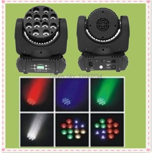 2pcs/lot disco lights 12pcs*10W RGBW 4 in 1 lyre LED beam moving head light stage dj club disco lighting effect for party show
