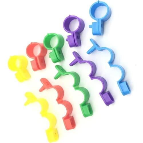 200 pcs New Chicken rings Pheasant foot ring 1.5cm diameter 5 colors Bird Quail ringPigeon foot ring Bird tools wholesale