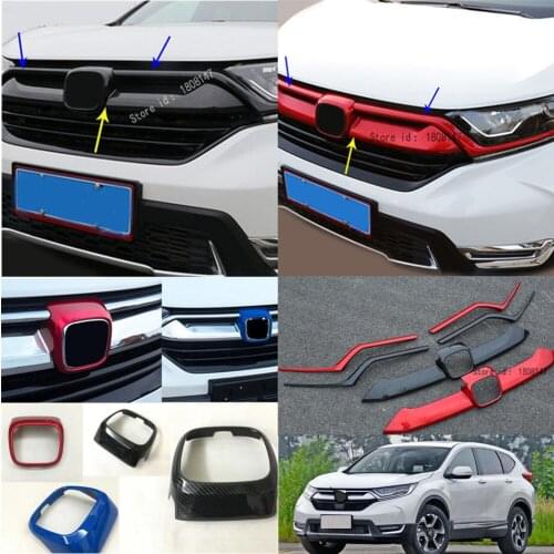 For Honda CRV CR-V 2017 2018 2019 2020 Car Sticker Body Trim Front Logo Decorative Mark Grid Grill Grille Racing Frame Part