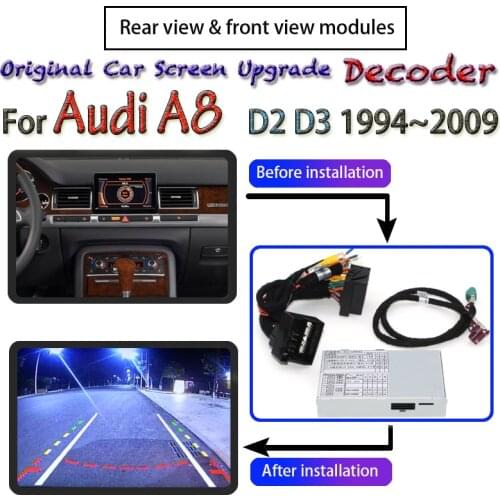 Reversing Camera For Audi A8 S8 D3 D2 1994~2010 MMI Interface Backup Parking Rear Camera Original screen Upgrade Display Decoder