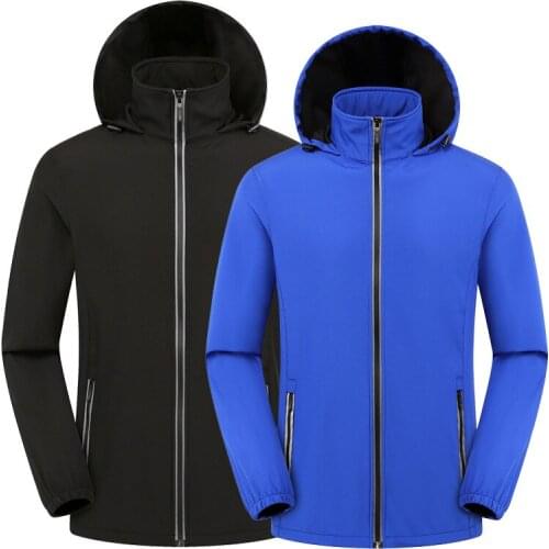 Spring and Autumn Hiking Jacket Men Women Reflective Cycling Jersey Outdoor Hooded Coat Trekking Waterproof Softshell Jacket