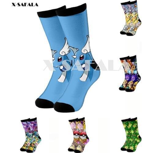 Cartoon Kawaii 3D Fashion Long Socks Cycling Casual Novelty High Socks Men Women Cotton Funny Colorful Leg Calf Cotton-1