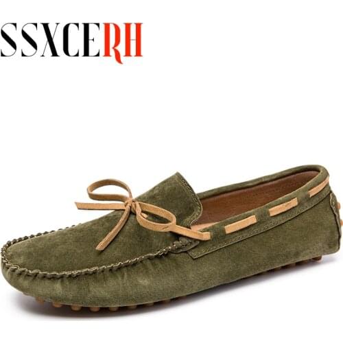 New Size 38~47 Genuine Leather Loafers Hot Sale Driving Shoes Fashion Casual Shoes Original Design Summer Flats Moccasins Men