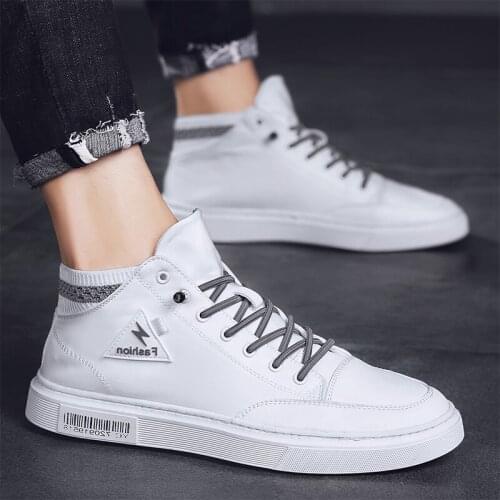 Slippers mens running leather sale mens Casual casual breathable new sports male for leisure flat black sport Mens sneakers man