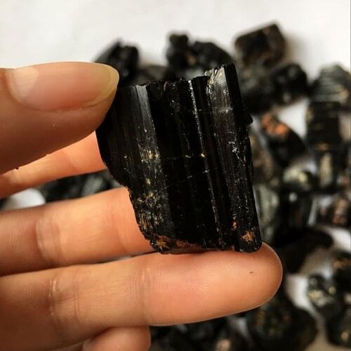 Natural Black Tourmaline Crystal Gemstone Collectibles Rough Rock Mineral Specimen Healing Stone Home Decor D2