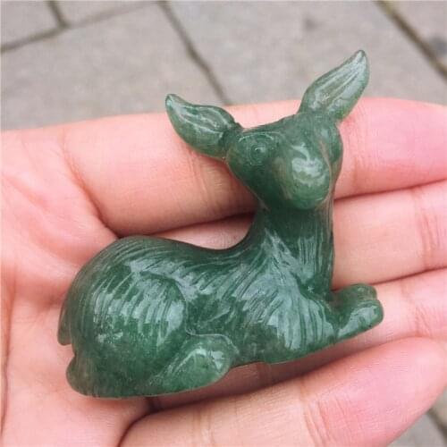 New arrivals natural Dongling jade cute deer crystal stone Home decoration Fashion As Gift 1pcs