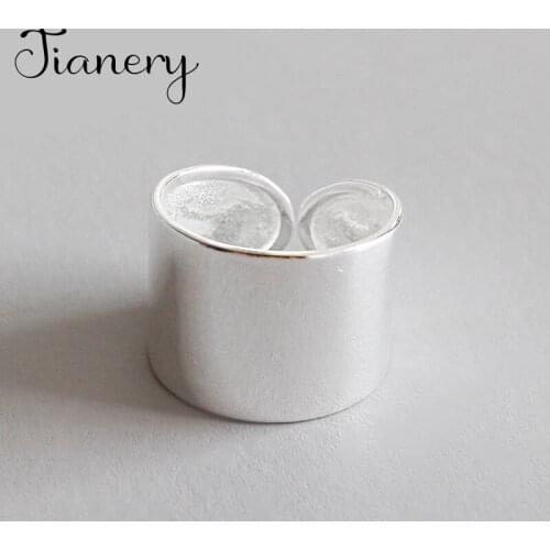 New Trendy Personality Punk Smooth Chains Rings For Women Lady Resizable Size Rings Party Jewelry Charm Gifts 2021