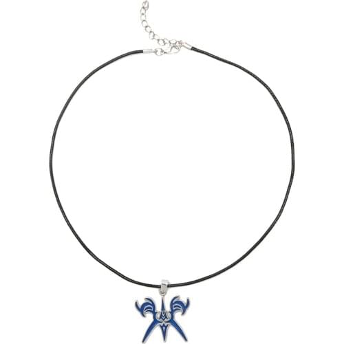 Game Emble Necklace Anime Fate Stay Night Blue Logo Pendant Choker Jewelry Fashion Enamel Badge Cosplay Necklaces Accessory New