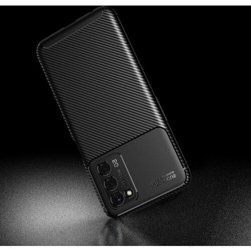 Carbon Fiber Pattern Luxury Fundas TPU Bumper Case For Oppo A55 5G 6.5 Inch Cover Coque Shockproof Shell Housing