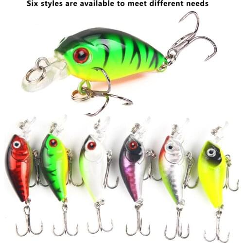 Fishing Lure 4.5cm Fish Shape Simulation Fishing Bait Portable Plastic Angling Tackle 6 Types Fishing Lure For Choosing