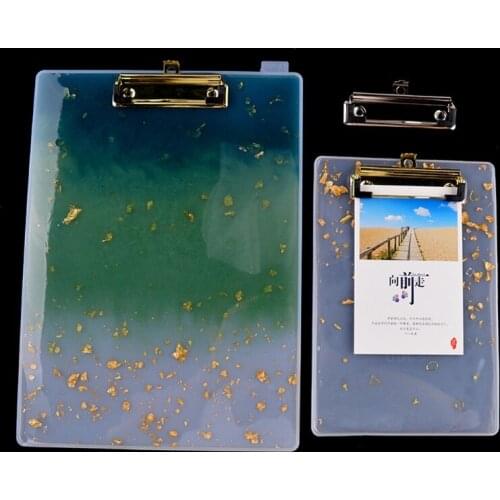 DIY A4 Clipboard Resin Mold File Folder Resin Molds Epoxy Silicone Tray Molds File Folder Portfolio Drawing Board Mold T84A