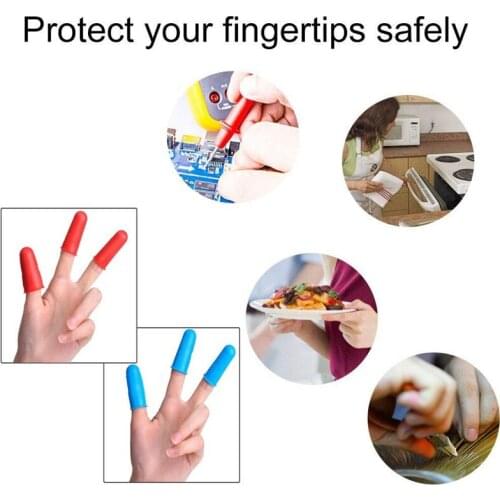 Silicone Hot Glue Gun Finger Caps Anti-Slip Silicone Finger Covers Guard Protectors for Adhesives Scrapbooking Sewing Crafts