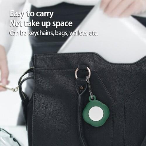 Keychain Silicone Protective Cover Protector Shell For Apple Airtag Accessories For Apple Airtags Bluetooth Tracker SiliconeCase