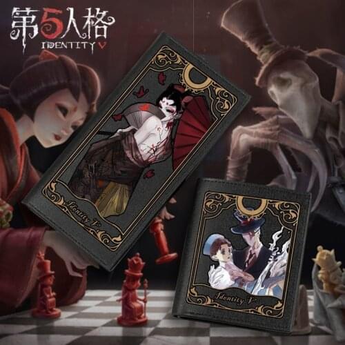 New Game Identity V Jack Michiko Emily PU Folding Wallet Long Short Purse Cartoon Printing Card Holdr Billfold Student Xmas Gift