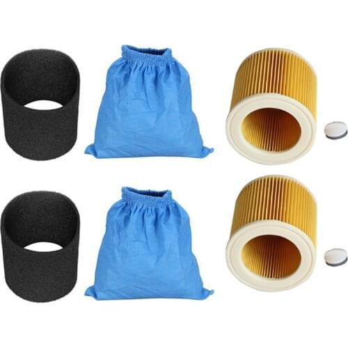 Textile Filter Bags Wet and Dry Foam Filter HEPA Filter for Karcher MV1 WD1 WD2 WD3 Vacuum Cleaner Vacuum Cleaner